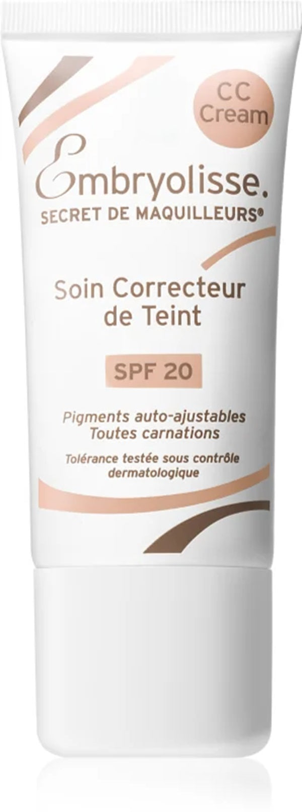 Embryolisse Artist Secret CC Cream in 30ml with SPF 20, a complexion correcting skin care cream for a smooth, even skin tone.