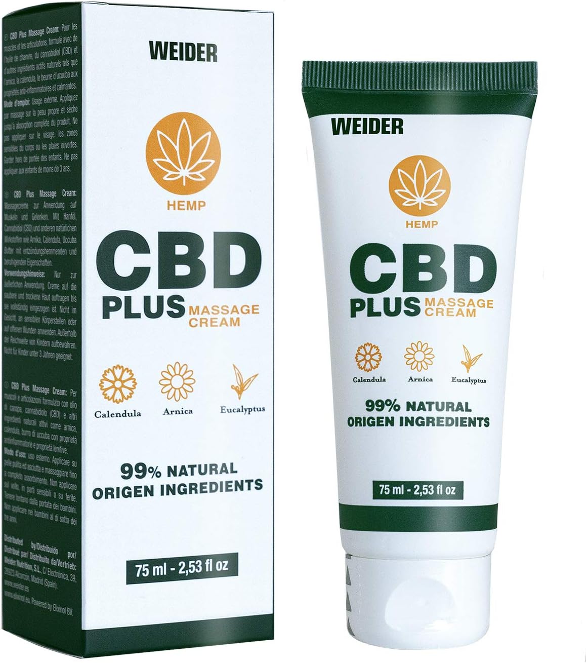 Weider Anti-inflammatory CBD Cream 75 ml Pain Relief Stiffness Relief