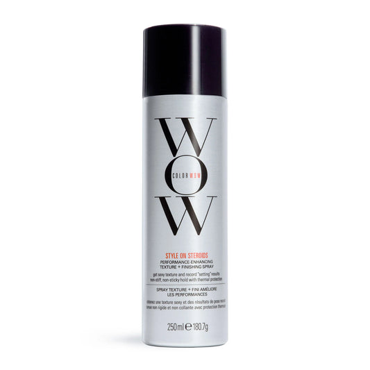 Color Wow Style on Steroids performance enhancing texture spray in 250ml bottle, ideal for adding volume and texture to hair.