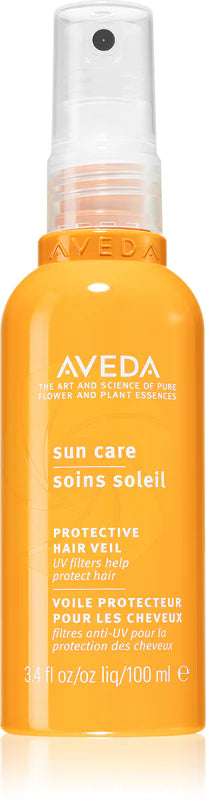 Aveda Sun Care Protective Hair Veil spray in 100ml bottle, waterproof hair spray for sun-stressed hair, natural styling product.
