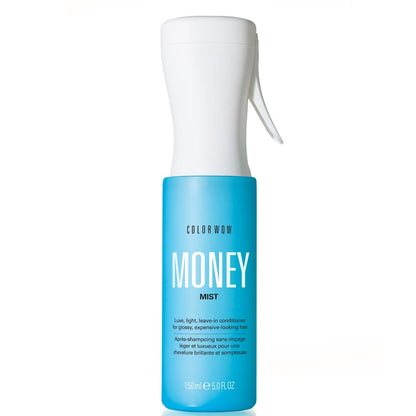 Color Wow Money Mist 150ml moisturizing leave-in hair conditioner spray, showing a clear bottle with a pump dispenser.