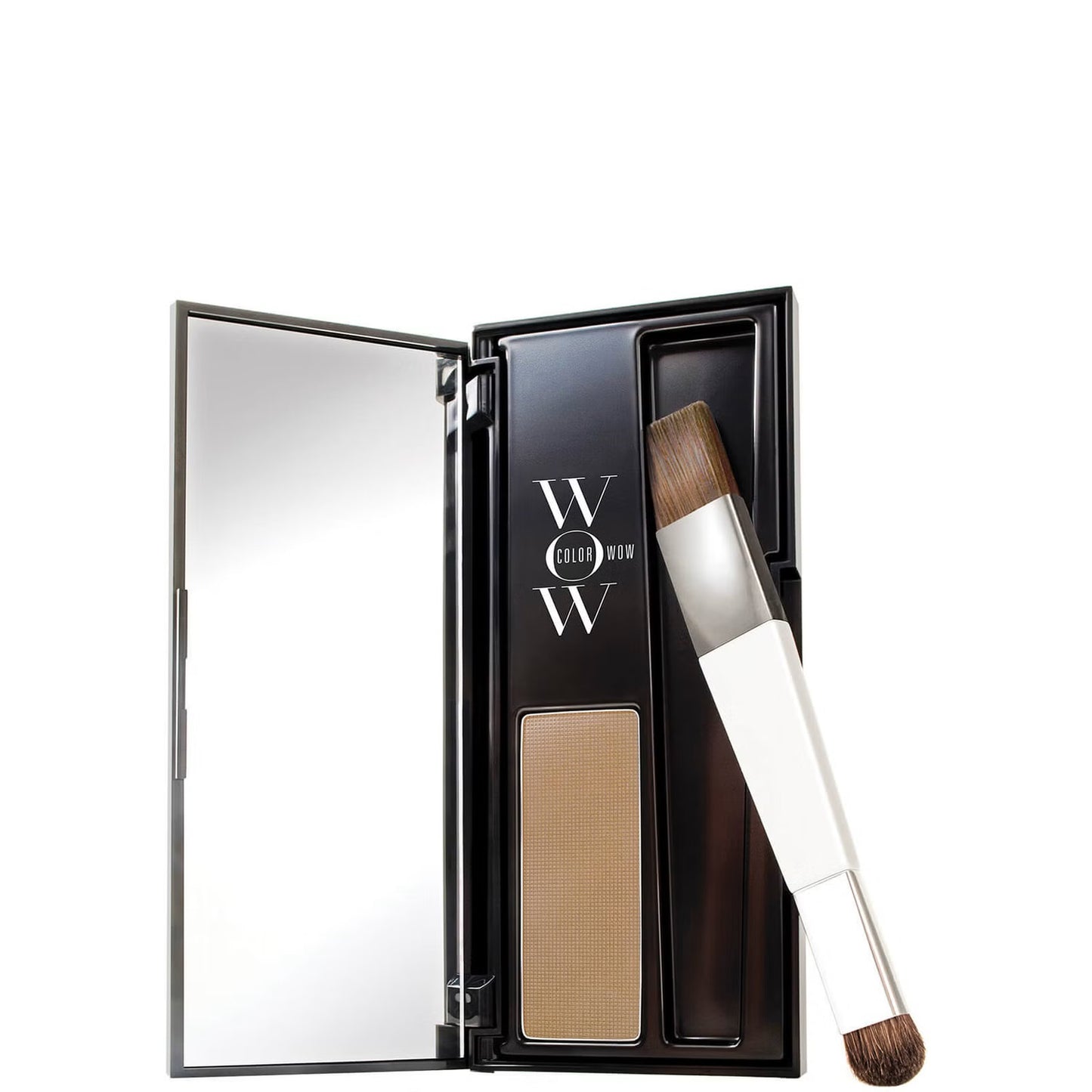 Color Wow Root Cover Up in Dark Blonde, a hair care product designed to conceal roots and match dark blonde hair.