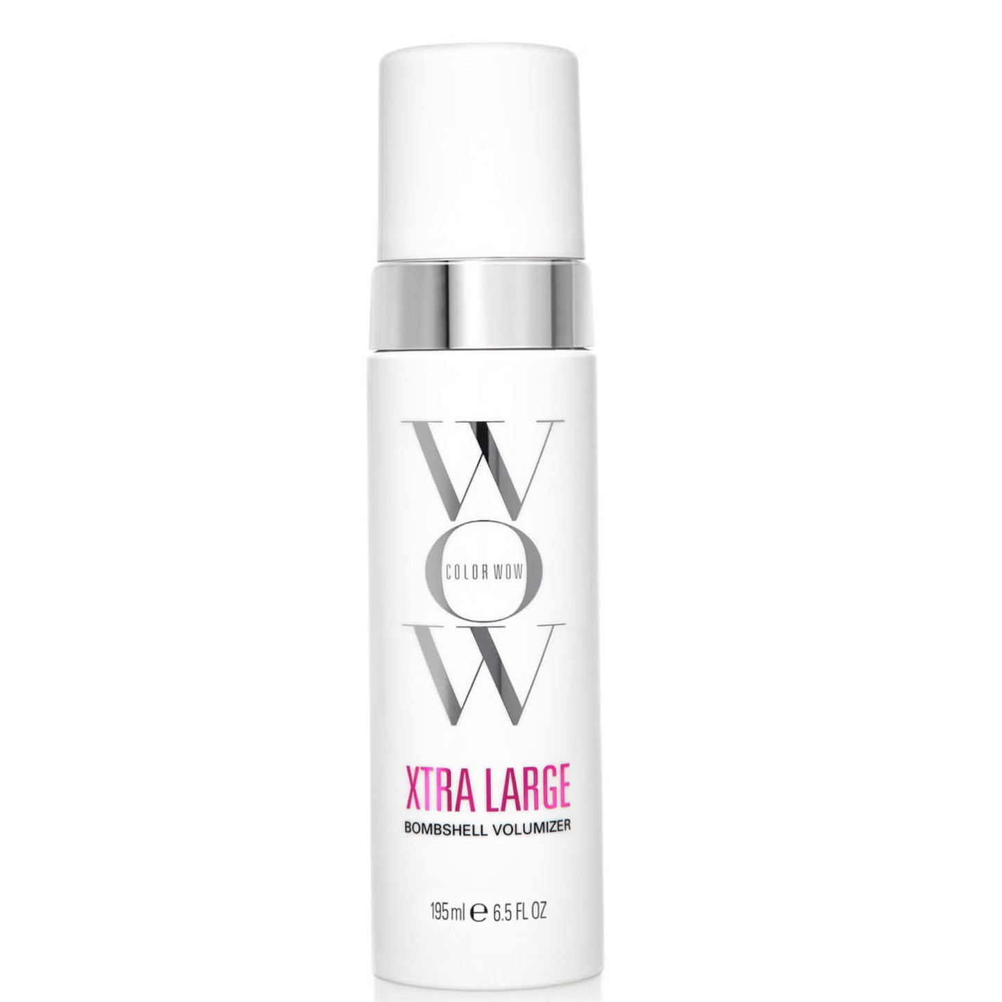 Color Wow Xtra Large Bombshell Volumizer hair care bottle, 195ml, showcasing the product's packaging and vibrant design.
