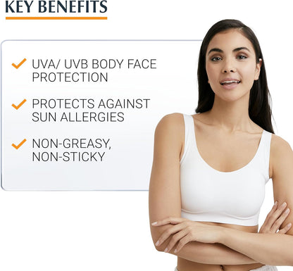 Eucerin Sun Allergy Protect SPF50+ sun cream gel for face and body, 200ml, providing high sun protection and soothing skin.