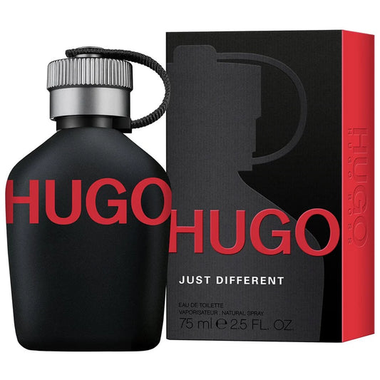 Hugo Boss Just Different Eau De Toilette 75ml bottle with sleek design, showcasing the luxury perfume by Hugo Boss.