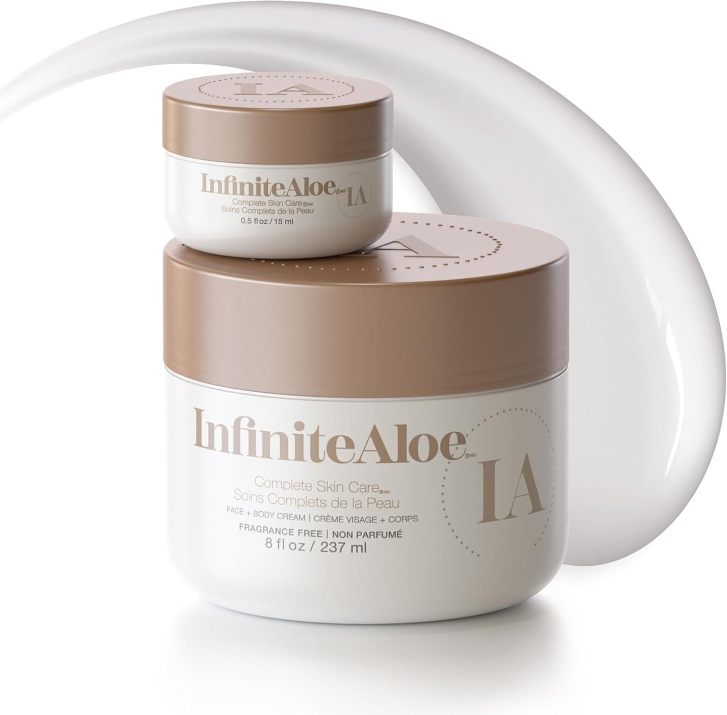 InfiniteAloe Infinite Glow Everyday Hero Complete Skin Care Cream Fragrance Free 237ml+15ml