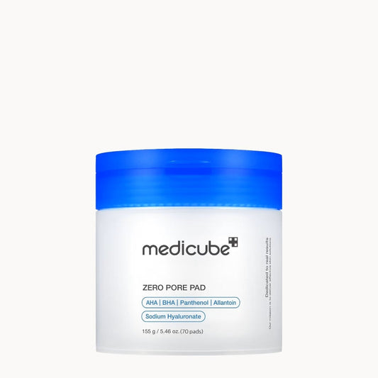 Medicube Zero Pore Pad 2.0 facial cleanser with 70 pads, designed for deep pore cleansing and skin refinement.