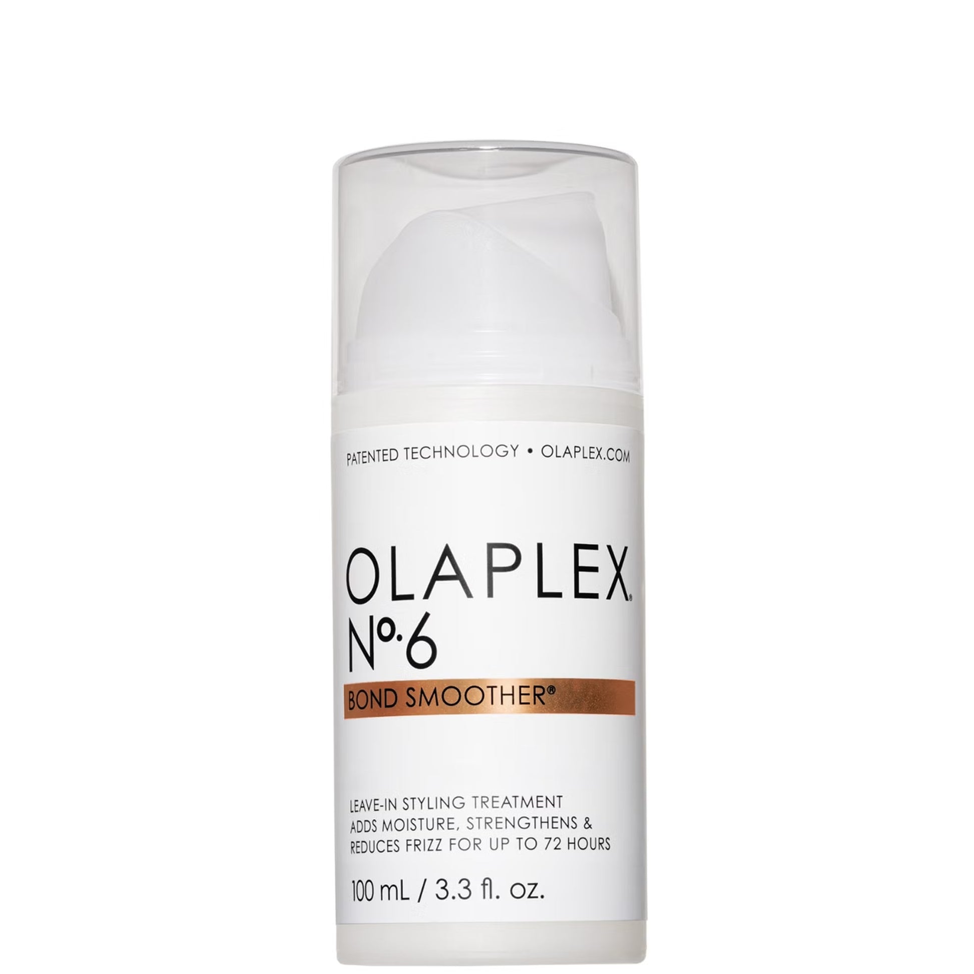 Olaplex No.6 Bond Smoother leave-in hair treatment in a 100ml bottle, designed to smooth and strengthen hair.