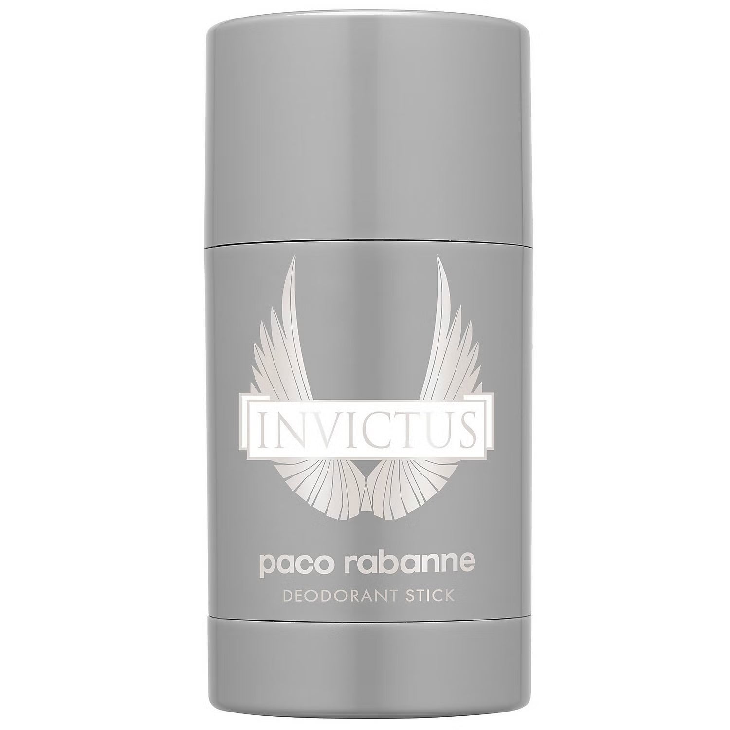 Paco Rabanne Invictus 75ml deodorant stick with sleek packaging, designed for effective skin care and fresh scent.