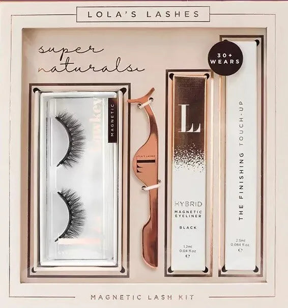 Lola's Lashes Magnetic Lash 4pcs Kit 30+ Wears, Waterproof & Wind Resistant