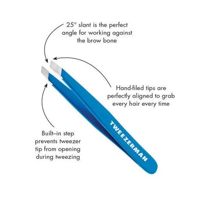 Tweezerman Mini Slant Tweezer - Blue Bahama