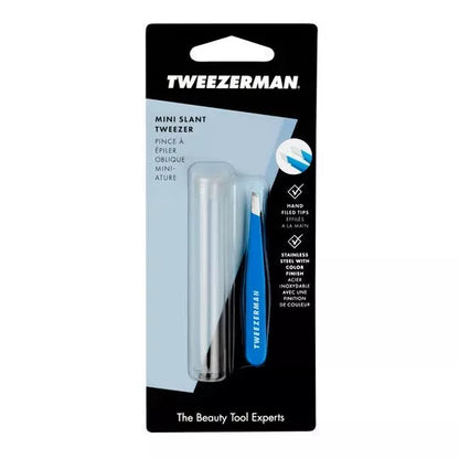 Tweezerman Mini Slant Tweezer - Blue Bahama