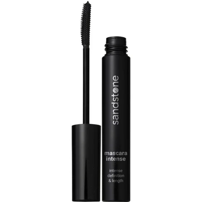 Sandstone Allergy Certified Mascara Intense Brown, 10g, eye makeup with tear-resistant formula, natural-looking brown mascara for defined lashes.