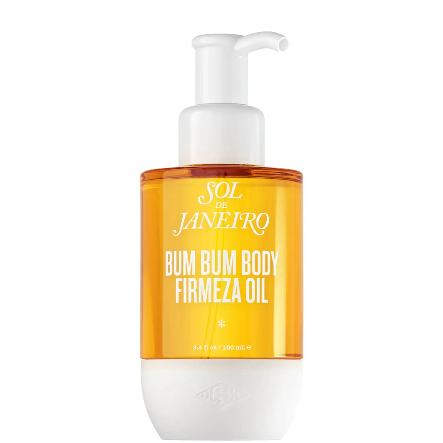 Sol de Janeiro Bum Bum Body Firmeza Oil in 100ml bottle, smooth body oil with a lightweight, non-greasy texture and tropical scent.