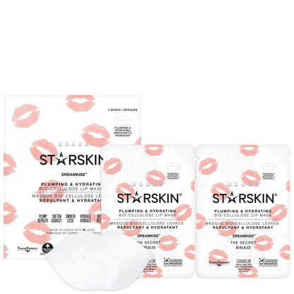 starskin dreamkiss™ plumping and hydrating bio-cellulose lip mask (2 masks)