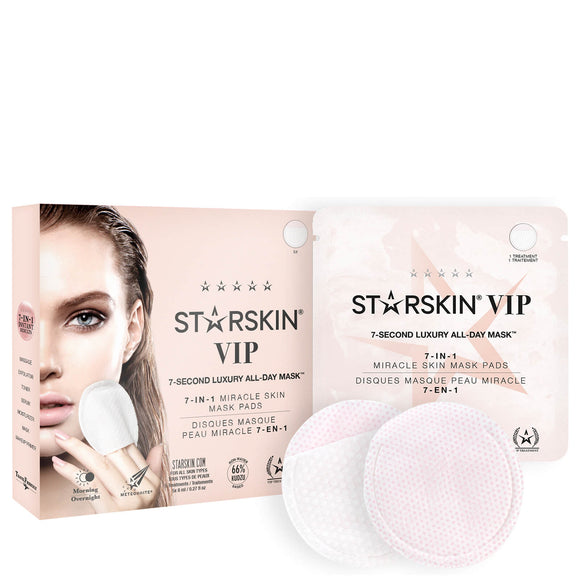 starskin vip 7-seconds luxury all day mask - 5x 8ml, 7-in-1 miracle skin mask pads