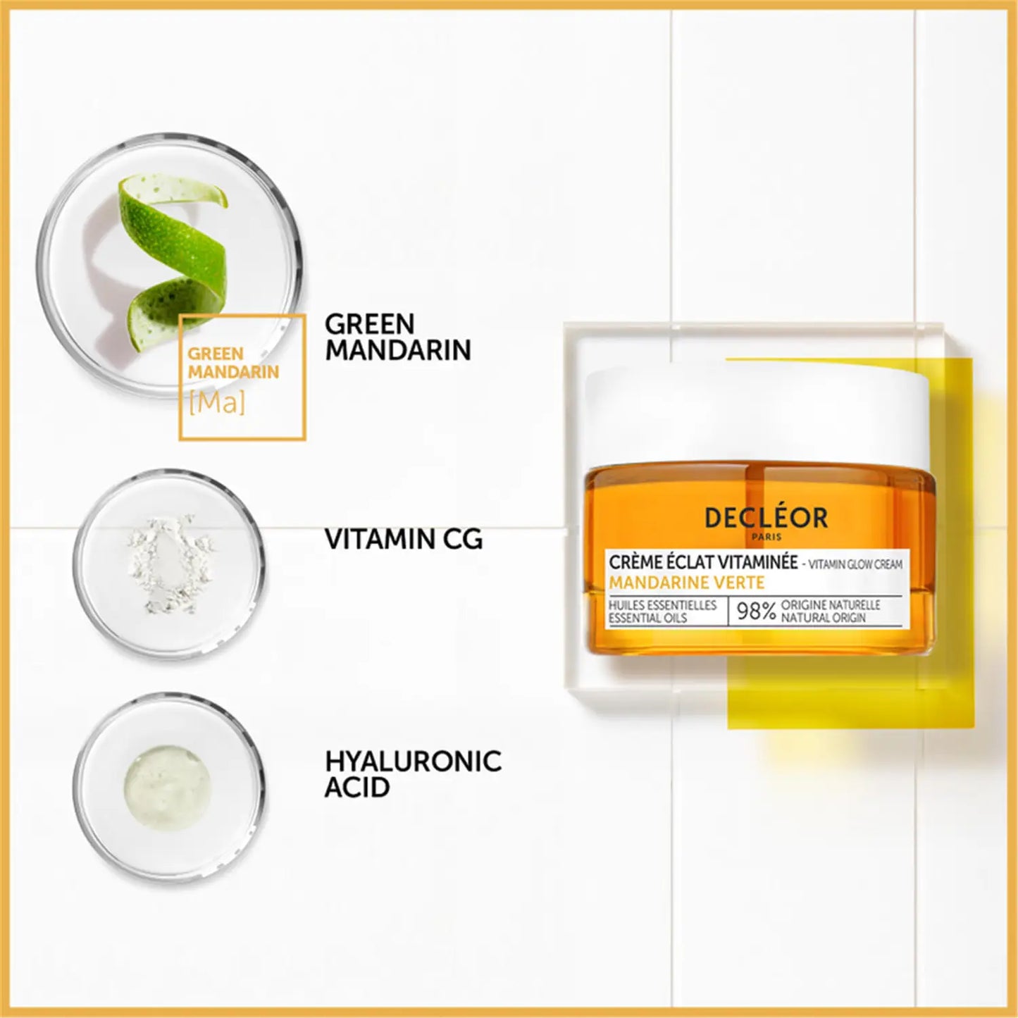 Decléor Green Mandarin Vitamin Glow Day Cream with Hyaluronic Acid 50ml