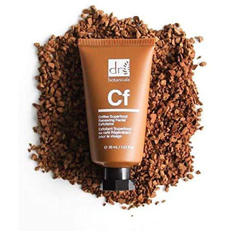 dr botanicals coffee superfood renewing facial exfoliator 30ml vegan