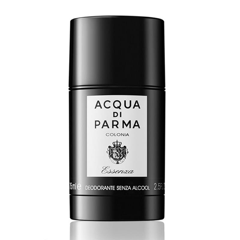 Acqua di Parma Colonia Essenza deodorant stick, 75ml, in sleek packaging with a silver cap and classic branding.