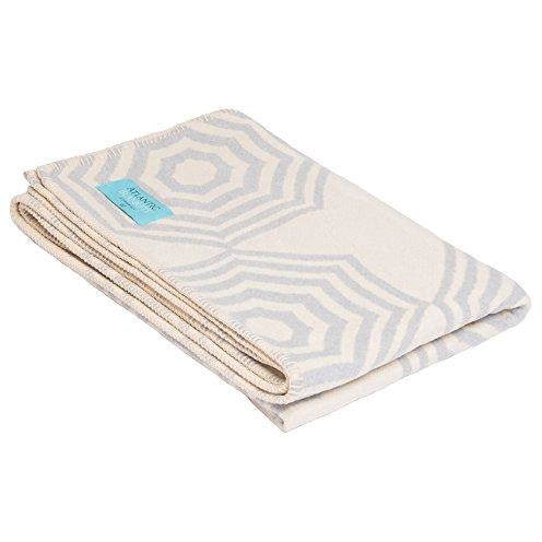 Gray Atlanta Parasol single-size bed blanket throw for bedroom or living room, made of soft, cozy fabric.