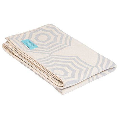 Gray Atlanta Parasol single-size bed blanket throw for bedroom or living room, made of soft, cozy fabric.