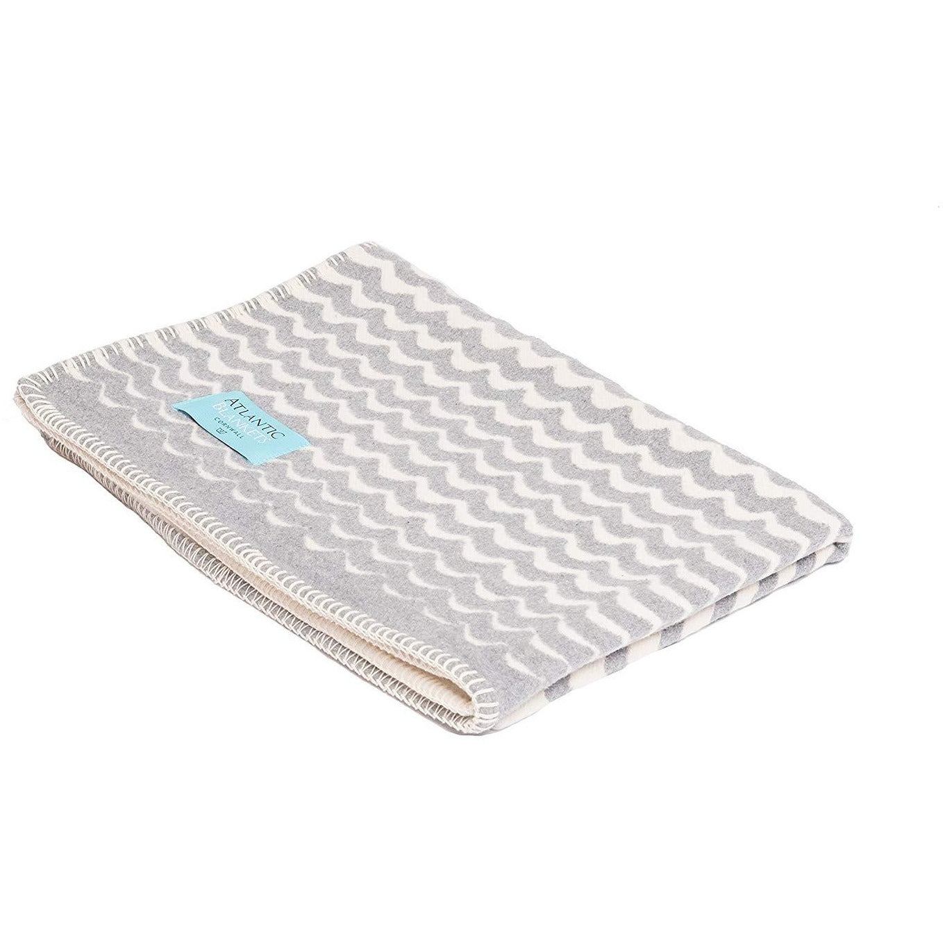 Grey Atlanta brushed cotton blanket for beds, single size throw, soft and cozy for bedroom or living room use.