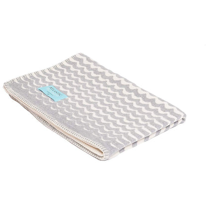 Grey Atlanta brushed cotton blanket for beds, single size throw, soft and cozy for bedroom or living room use.