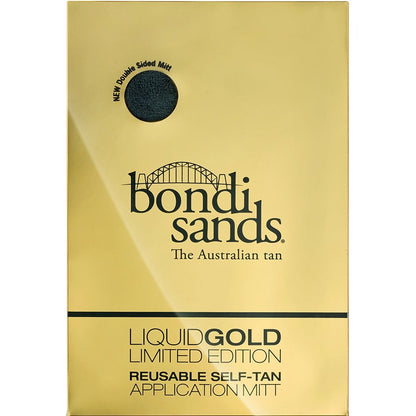 Bondi Sands Liquid Gold application mitt for even self-tanning, part of Bondi Sands bath brush collection.