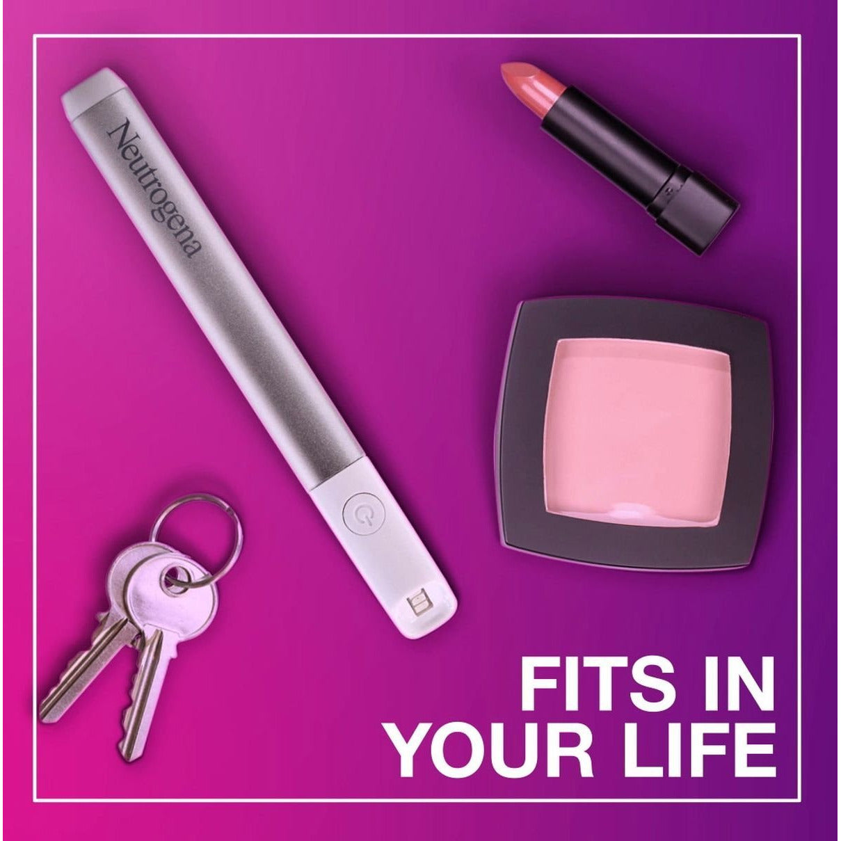 Neutrogena Visibly Clear Light Therapy acne spot treatment device with a compact, handheld design for targeted skin care.