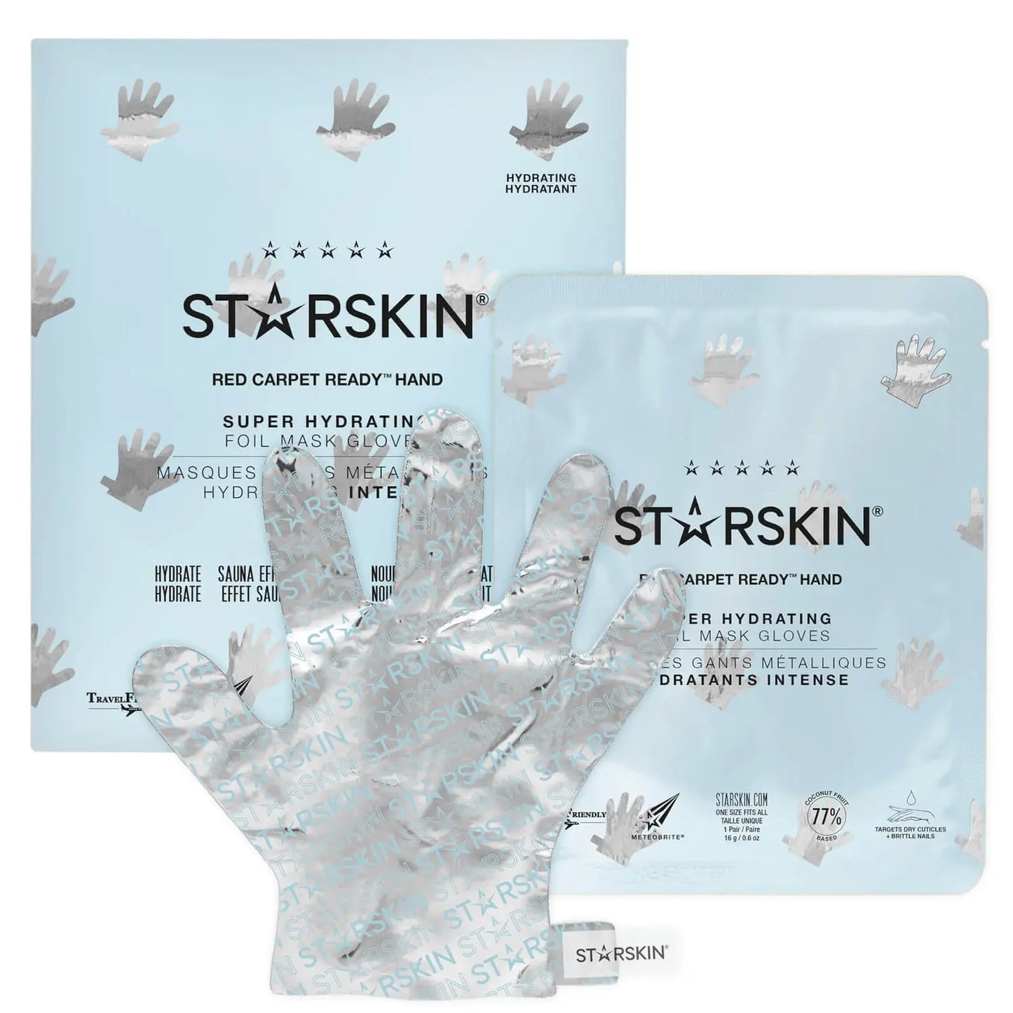 starskin red carpet ready hand super hydrating foil mask gloves
